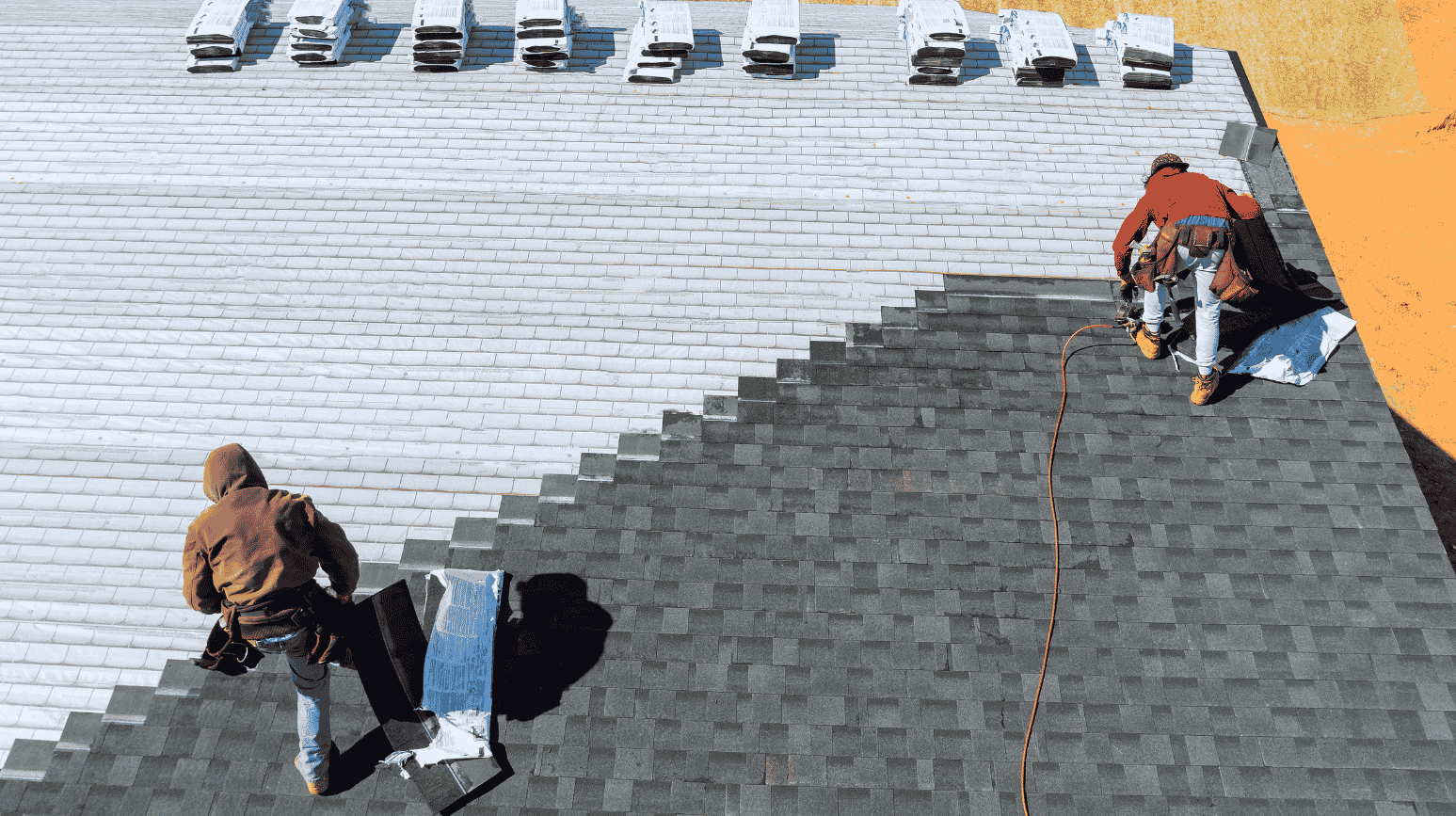Flat roof installation